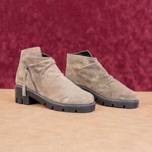 Golo Women Olive Green Zip Lug Ankle Fashion Boots sz 9
